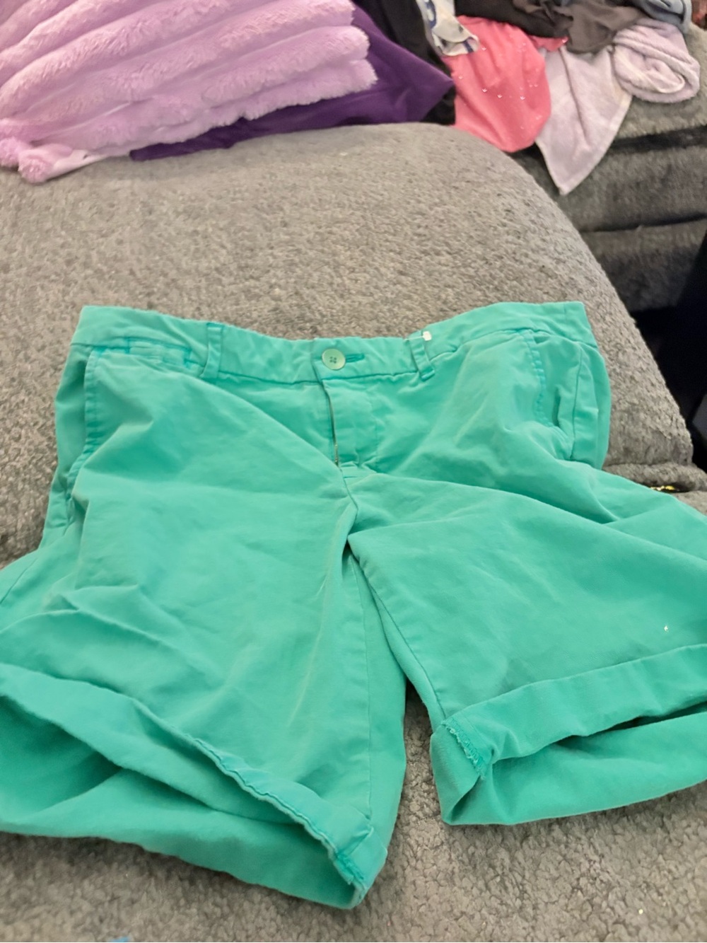 Women's Mint Green Casual Shorts
